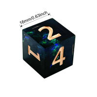 Set De 6 Poliedros Exquisitos En Resina Multicolor Retro Para Juegos De Mesa DND RPG TRPG Juguete Portátil Para Fiestas - details 13