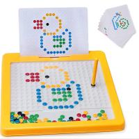Tablero De Dibujo Magnético Para Niños Juguete Educativo Montessori Con Lápiz Magnético Y Perlas Para Viajes En Preescolar - details 0