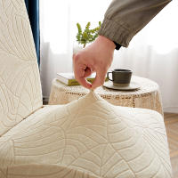 Cubierta De Silla Elástica Para Comedor En Tela Jacquard Espesada Y Spandex Antideslizante Para Sala De Estar Y Cocina - details 8