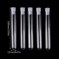 50Pcs Tubos De Prueba De Plástico Transparentes 12x100mm Con Tapa Empuñadura Para Laboratorio Escolar Suministros De Química - details 9
