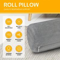 Almohada De Memoria Para El Cuello 1pc Bolster De Espuma Para Dormir Soporte Para Espalda Y Piernas Uso En Yoga - details 5