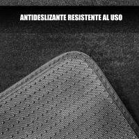 HOGUITA-Juego de 4 Alfombras de Moqueta para Coche,Alfombrillas Universales para Coche,Antideslizantes,Alfombras Delanteras y Traseras,Color Negro - details 1