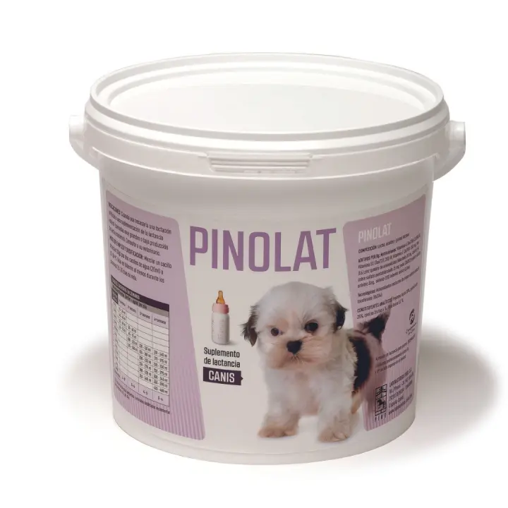 PINOLAT CANIS – Leche en polvo para perros cachorros de Laboratorios Pino + cacillo medidor + biberón. 500Gr. - 1