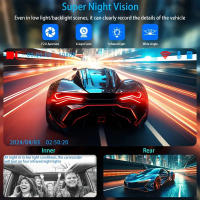 Cámara DVR De Coche WIFI 3 Canales Dash Cam Registrador Interior De Vehículo Mini Registrator FHD 1080P Video Recorder - details 4