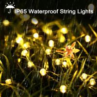 Luces De Cadena Solar Para Exterior LED Luces Navideñas Al Aire Libre Impermeables Para Jardín Y Valla Instalación Auto-Contenida Fuente De Energía Solar Protección IP65 - details 10