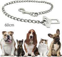 Cadena de acero inoxidable 304  cinturón de seguridad para perros  60 cm  para perros  gatos  mascotas  coche  cinturón de seguridad - details 5