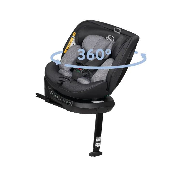 Ms Denver I-Size Silla de Coche Giratoria 360º con ISOFIX y Pata de apoyo, 40-150cm (0~36kg), Aprox. 0-12 años - 1