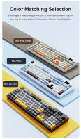 Teclado De Juego Ajazz AK35I V3 MAX Tri-Modo Cableado Bluetooth Inalámbrico 104 Teclas Intercambiables Gasket Hot Swap Multicolor Para Desktop Laptop Tablet - details 3