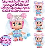 Pinypon Pop  Shine , Muñeca  de 17 cm para  Personalizar con 500 Cristales Brillantes de 7 Colores Diferentes, Famosa PNY57000 - details 2