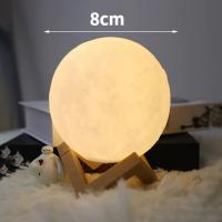 Lámpara De Mesa Creativa En Forma De Luna 8 Cm Regalo Para Niños Decoración Familiar Y De Dormitorio Con Características Asamblea Incluye Batería LR 44 - details 5