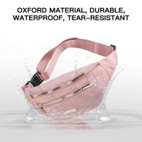 Riñonera impermeable para correr, para hombre y mujer, ajustable, ideal para deportes al aire libre, senderismo y viajes (rosa) - details 1