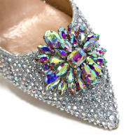 Sandalias De Fiesta Verdes Con Zapatos De Tacón Alto Y Bolso De Venus Chan Estilo INS Punta Redonda Brillante Elegantes Para Mujer - details 11
