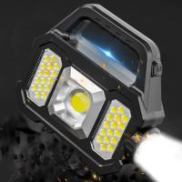 Linterna LED Super Brillante Recargable Solar USB Para Camping Pesca Emergencias Exterior Torcha Con Luz Cobertura De 100-200 M ABS Resistente Al Agua Y Choques - details 1