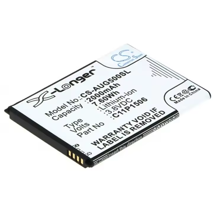 Batería compatible con Asus Zenfone Go ZC500TG ⋆ C11P1506 ⋆ 2000 mAh ⋆ Repuesto de alta calidad para móviles Asus ⋆ Sustituye batería original agotada ⋆ Larga duración y rendimiento fiable - 1
