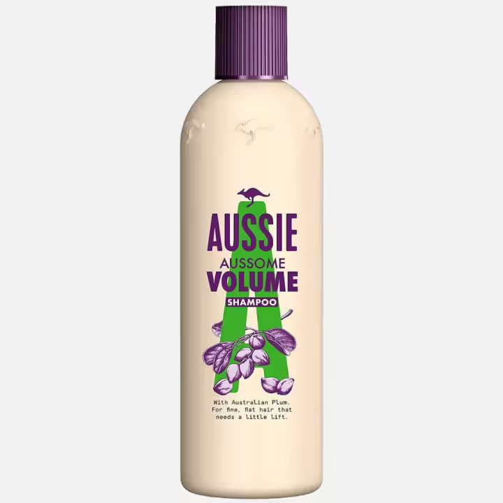 Aussie - Volume Shampoo - Champú para cabello seco - 1 Botella de 300 ml - Fórmula voluminizadora de alta calidad con ciruela australiana, aroma afrutado y artesanía experta para cabello flexible y con cuerpo. - 1