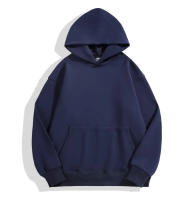 Suéter De Capucha Para Hombre De Algodón Pesado 500GSM Moda Otoño Invierno Casual Color Sólido Sudadera Top Masculino - details 11