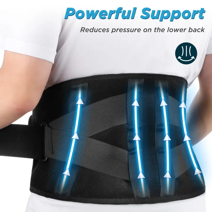 Cinturón de masaje con calefacción eléctrica para cintura, cinturón de soporte elástico multifuncional, cinturón de calor con calefacción y luz roja para abdominales. - 1