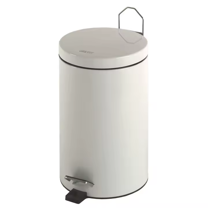 MEDICLINICS PP1321 Cubo Pedal Redondo 20L Inox Blanco - 1