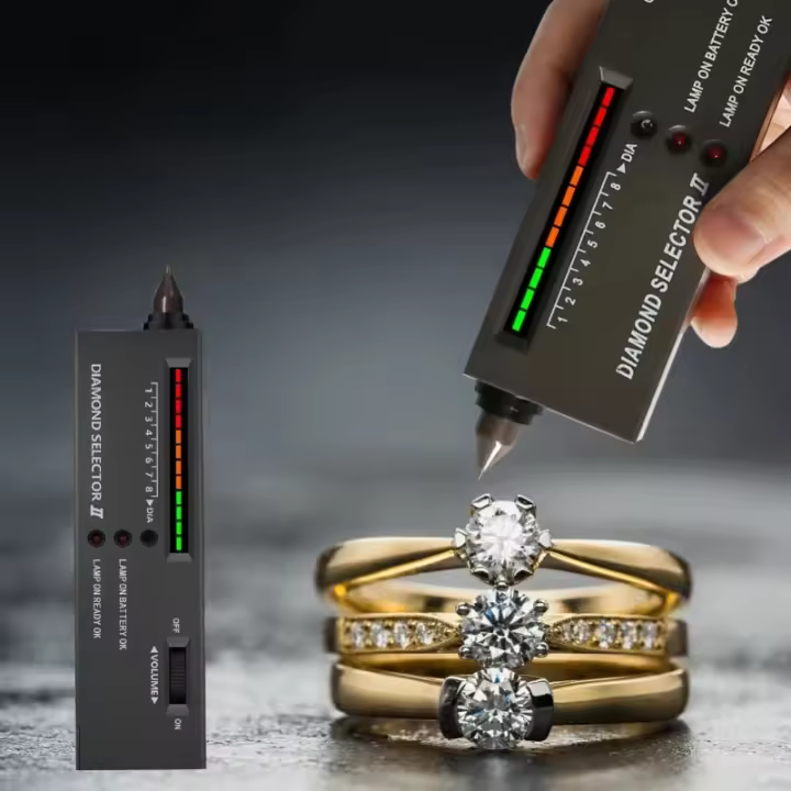 Bolígrafo De Indicador LED Para Pruebas De Diamantes Selector De Joyas Con Almacenamiento En Bolsa Herramienta De Medición De Precisión Alta - 1