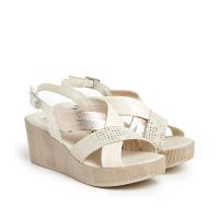 24 HORAS 26481 LINO Sandalias plataforma mujer 35677 25V SANDALIA CRUZADA CUÑA LINO - details 2