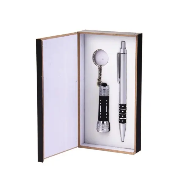 Lote 10 Set BolÃ­grafo+Llavero+Linterna Caja - Cajitas Bodas Hombres regalos prÃ¡cticos - 1