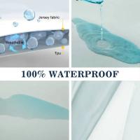 Sábana Ajustable Impermeable De Color Sólido Para Cama Funda De Sábanas Suave Transpirable Sin Ruido Gran Tamaño Con Bolsillo Profundo - details 4