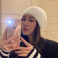 Gorro De Piel De Conejo De Nueva Moda 2024 Para Mujer Con Cabello Largo Caliente Y Suave Gorro De Invierno De Color Sólido Simplicidad Y Calidez Para Exterior - details 9