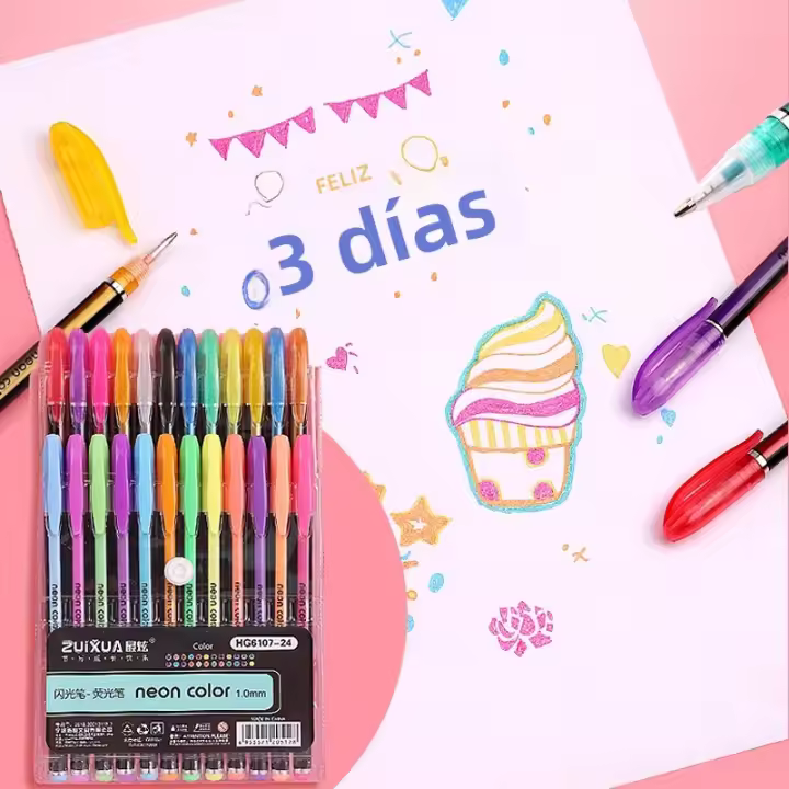Juego De Marcadores De Puntos Finos 12-48 Colores Para Dibujo Caligrafía Scrapbooking Y Doodle Suministros De Oficina Y Escuela Material Plástico - 1