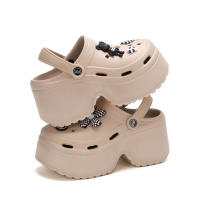 Sandalias De Plataforma Con Tacones Para Mujer Verano 2024 Clogs De Moda Antideslizantes Con Cierre Tobillero Material EVA - details 2