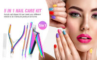 Kit De Uñas Acrílicas Profesional 5 En 1 Con Archidemarca Ergonómico Cortador Y Empuñadura De Acero Inoxidable Para Salon Y Hogar - details 0