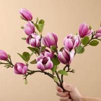 Bouquet De Magnolias Artificiales En Seda Para Bodas Decoración De Mesa Y Hogar Flores Silken Para Fotografía Y Jardín - details 1