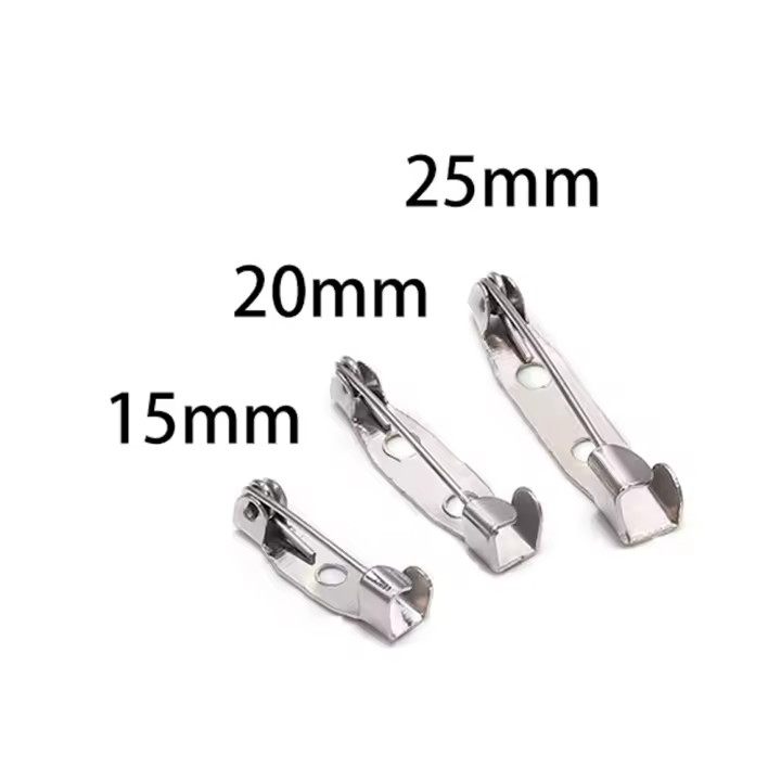 50pcs Broches De Seguridad 15 20 25mm Base Para Broches Encuentros Broches Clip Base En Blanco Para Fabricación De Joyas Accesorios Para Ropa - 1