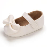 Zapatos De Princesa Para Bebé Niña En Lace Blanca Mocasines Con Lazo Y Borde Antideslizante De Goma Primera Calzado Para Caminar - details 85