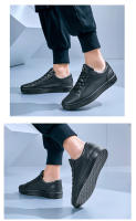 Zapatos De Cuero Genuino Para Hombre Moda Casual Suela Suave Para Caminar Formal Negocios Oficina Tenis Clásicos Casuales Transpirables Con Cordones - details 9