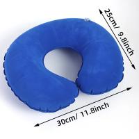 Almohada De Viaje Inflable En Forma De C Almohada De Cuello Portátil Cojín Redondo De PVC Para Descanso Corporal Y Viajes - details 1