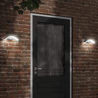 vidaXL Lámparas de pared LED exterior con sensor 2 uds aluminio Color Blanco,  Negro, y mas - details 1