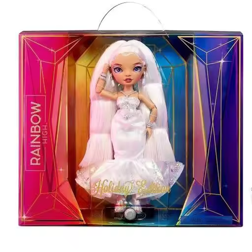 Rainbow High Holiday Edition  de Colección ,Muñeca Roxie Grand con vestido de diamantitos bordados MGA - 1