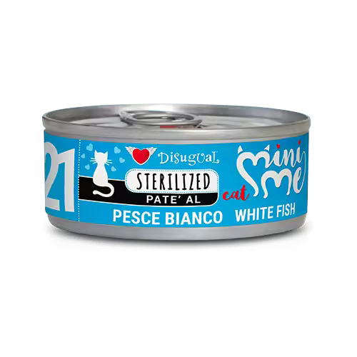 Disugual Mini me 21 Gatos esterilizados - Pescado Blanco (85g) - 1