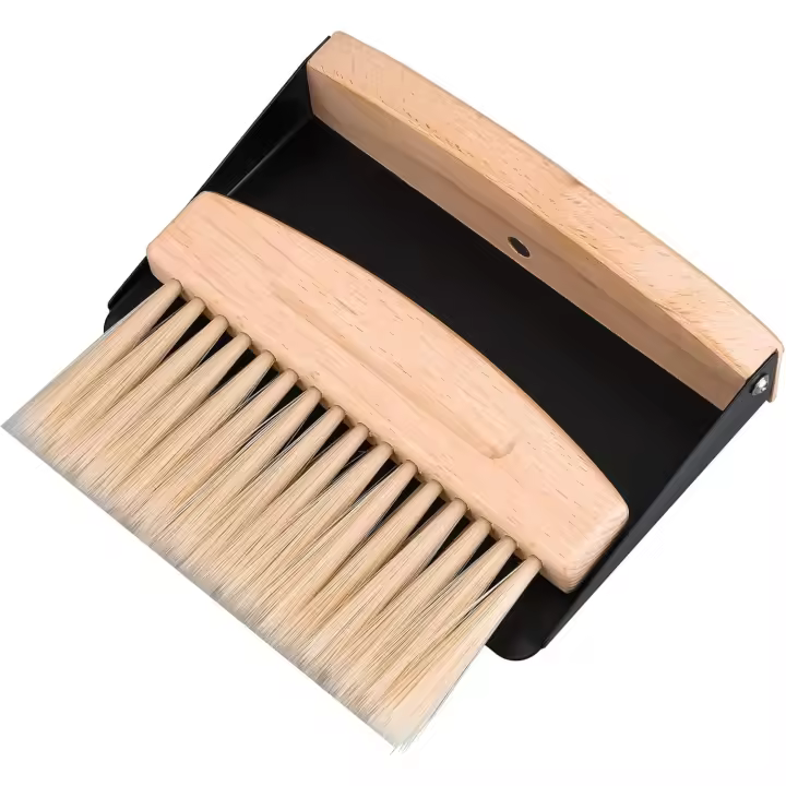 Juego de reconocimiento y Cuchillo Pequeño, mini Escoba portátil para Barrer, color Negro - 1