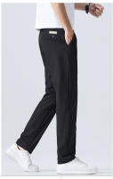 Pantalones Elásticos Suaves Para Hombre Verano Delgados Cintura Ajustable Moda Coreana Slim Casual Formal Trajes Marca Ropa - details 16