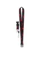 Lanyard De Teléfono Móvil Moda Negro Y Rojo Con Hebilla De Cielo Correa Para El Cuello Llavero Para Portar Tarjetas De Crédito Y Llaveros - details 1