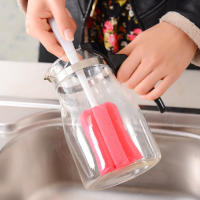 Limpieza De Casa Y Cocina 3pcs Cepillo De Limpieza Con Mango Largo Herramienta De Limpieza Para Botellas Y Cristales Accesorios De Limpieza Con Esponja - details 2