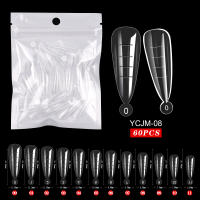 60pcs Extensiones De Uñas Falsas Art Acrílicas UV Gel Polvo Moldes De Escultura Cubiertas Completas Presión En Manicura Suministros Herramientas Para Dedos - details 14
