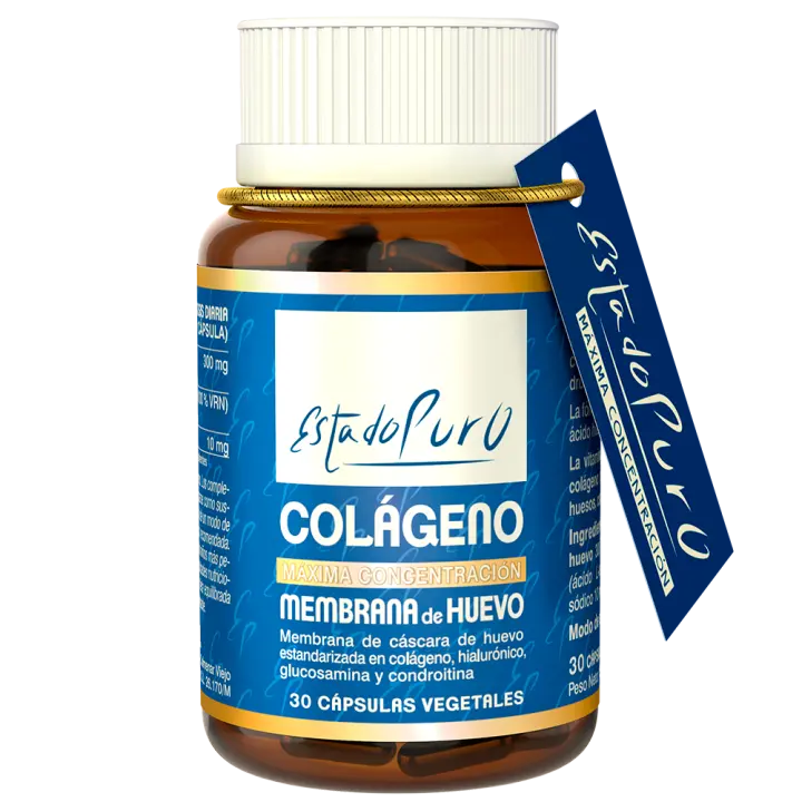 Membrana de Huevo Estado Puro - Colágeno Vegetariano Ovomet - Fuente Natural de Colágeno, Ácido Hialurónico, Elastina, Glucosamina, Condroitina - 30 Cápsulas Vegetales de Tongil - Suplemento Alimenticio Multivitamínico para el Bienestar - 1