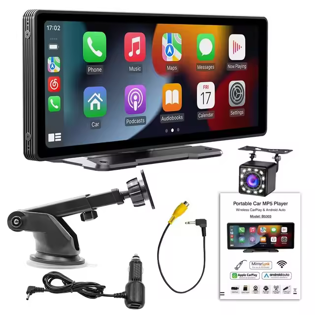 Universal 10,26 "Pantalla de Radio de Coche Multimedia WIFI Inalámbrico Reproductor de Vídeo Carplay Pantalla para Apple O Android - 1