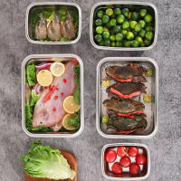Caja De Alimentos Airtight De Acero Inoxidable 304 Caja De Almuerzo Bento Con Tapa Caja De Guardaño Para Picnic Y Camping - details 3