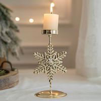 Soporte De Vela De Árbol De Navidad De Hierro Fundido Dorado Con Estrella Y Ciervo Decoración De Mesa Para Navidad Y Año Nuevo - details 11