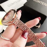 Reloj De Mujer De Lujo Con Rhinestone Y Diamantes En Acero Inoxidable Reloj De Cuarzo Fashion Gold Contena Quartz Wristwatches - details 10