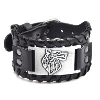 Pulsera Vikinga De Moda Con Encanto De Runas Nórdicas Y Compas Pulsera De Cuero Tejido Para Hombres Joyería De Moda Para Fiesta - details 22