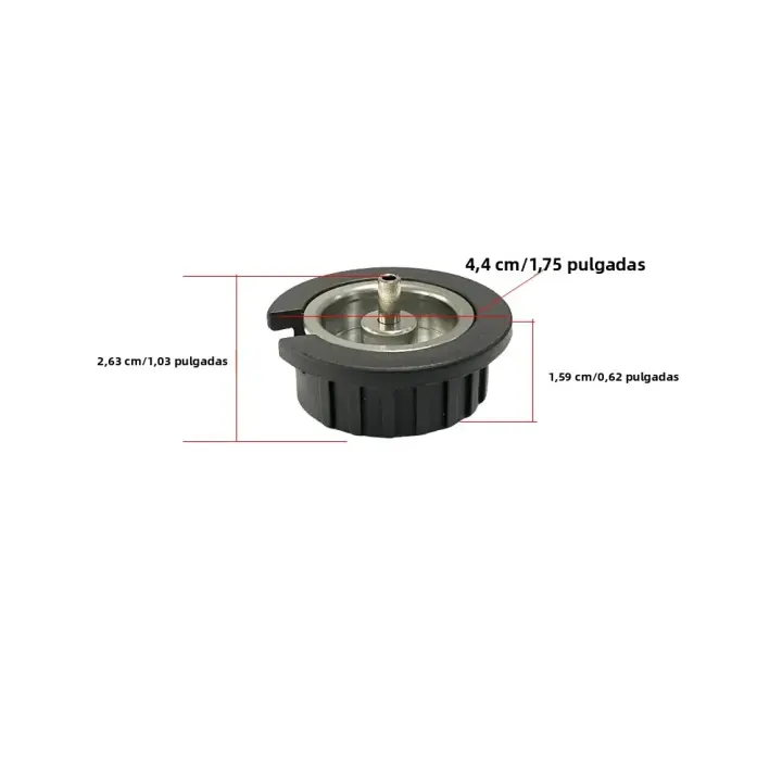 Adaptador De Estufa Para Tanque De Gas De Acero Inoxidable Negro Y Orange Para Camping Conversor De Hilo a Bayoneta Sin Ignición Incluida Uso Manual - 1